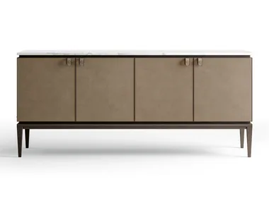 STARLIGHT - Marble and nabuk sideboard with doors _ CPRN HOMOOD